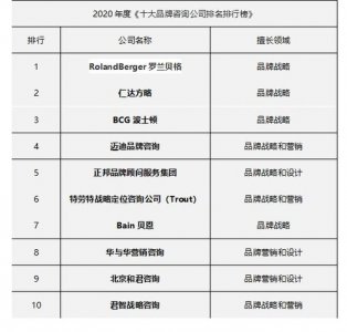 ​国内管理咨询公司排名前十的有哪些？