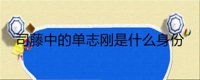 ​司藤中的单志刚是什么身份