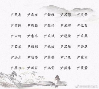 ​姓尹的女宝宝应该起什么名字