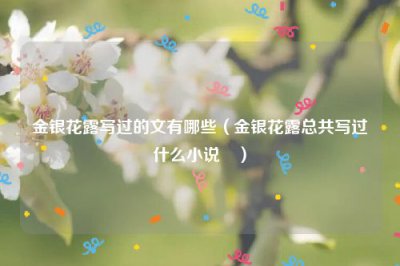 ​金银花露写过的文有哪些（金银花露总共写过什么小说）