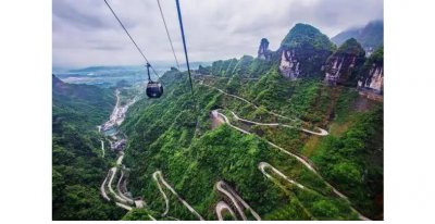 ​张家界是著名的旅游景点 ,“天门山索道”线路长7455米